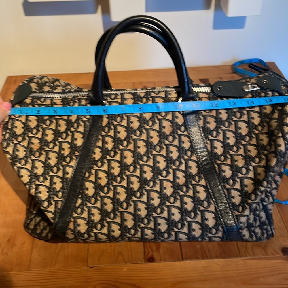 Dior Canvas Tote With Monogram Pattern - image 4